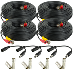 Amcrest 4pk 100ft BNC Cable w/ 2x Female Connectors for HD-CVI Camera