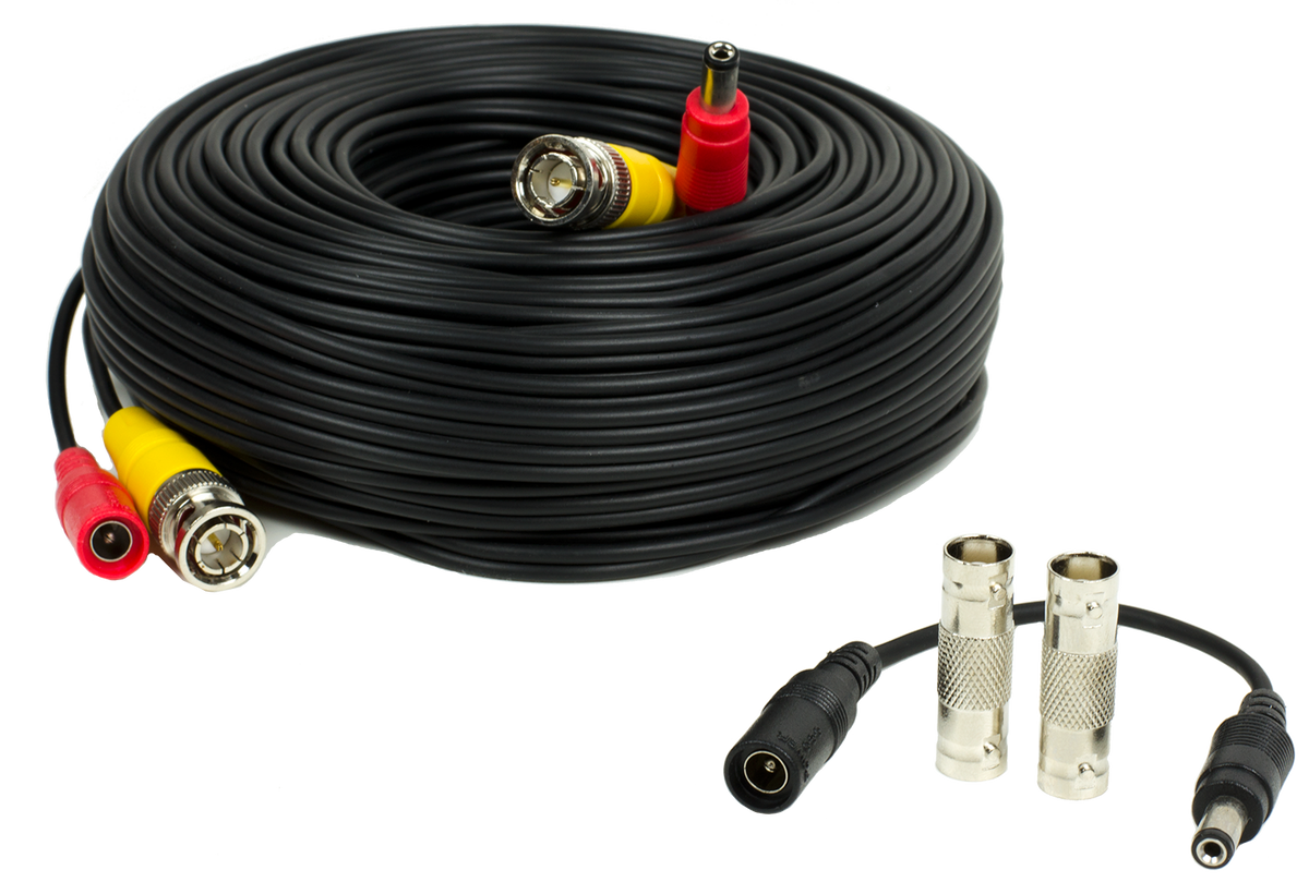Amcrest Refurb 100ft BNC Cable w/ 2x Female Connectors HD-CVI Camera