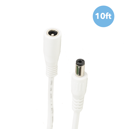 Amcrest 5V White 10ft Power Extension