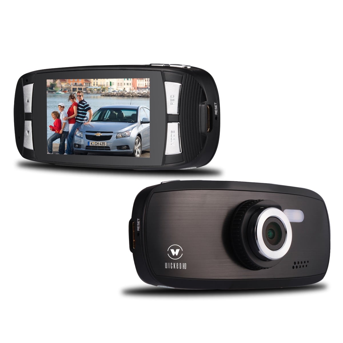 WickedHD G1W 1080P Car Camera & DVR Black Box with Nightvision, Motion Detection, Super Wide 140° Viewing Angle, 1920x1080, H.264, 4X Zoom (Upto 32GB SDHC - Included 8GB SDHC)
