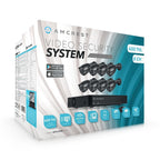 Amcrest 650 TVL 8CH Video Security System w/ 1TB - Eight 650TVL Weatherproof IP66 Bullet Cameras (Black)