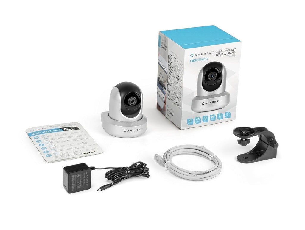 Amcrest 720P WiFi Video Monitoring Security Wireless IP Camera with Pan/Tilt, Two-Way Audio, Plug & Play Setup, Optional Cloud Recording, Full HD 720P (1280TVL) @ 30FPS, Super Wide 85° Viewing Angle and Night Vision IPM-721S (Silver)