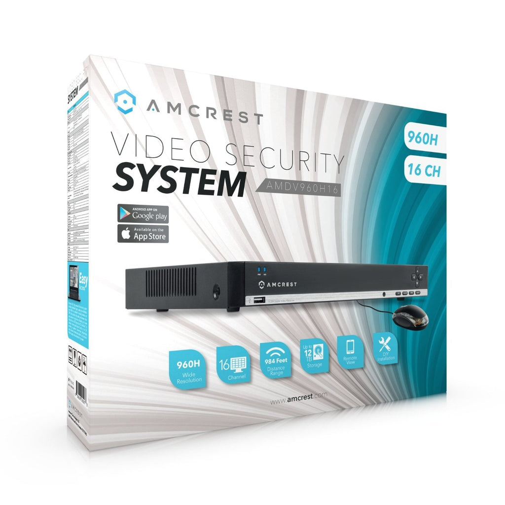 Amcrest 960H 16CH Video Security DVR Digital Recorder, Pre-Installed 1TB HDD, Cameras NOT included, 16-Channel DVR Security Camera System (AMDV960H16)