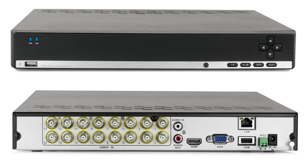 Amcrest 960H 16CH 1TB DVR Security Camera System w/ 8 x 800+ TVL Bullet Cameras