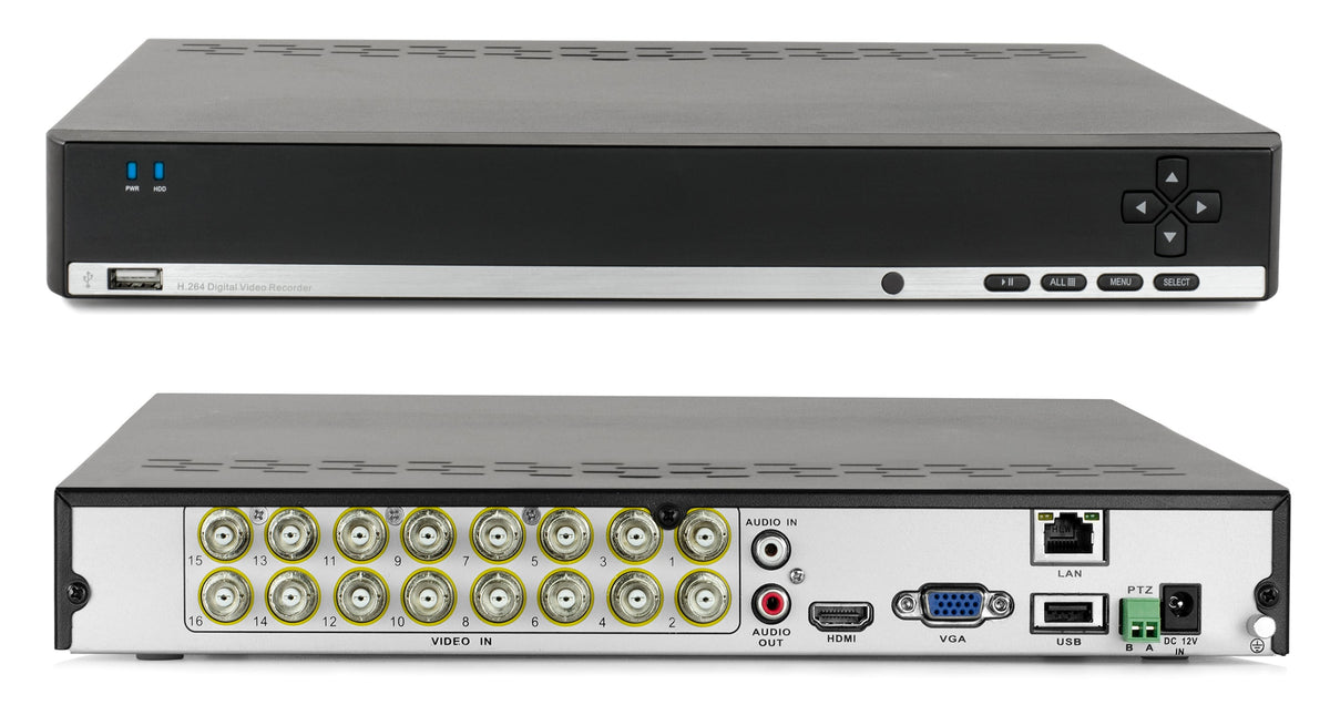 Amcrest 960H 16CH 1TB DVR Security Camera System w/ 8 x 800+ TVL Bullet Cameras