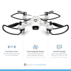 Amcrest A4-W Skyview Wi-Fi FPV Drone Quadcopter with Camera HD 720P, Training Drone for Beginner & Kids, RC + 2.4ghz WiFi Helicopter with Remote Control, FPV, Headless Mode, Altitude Hold, Smartphone (iOS/Android) Control, 2 x Additional Batteries Include