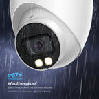 Amcrest 5-Megapixel UltraHD 8 Channel DVR Security Camera System Recorder, (4) x 5-Megapixel IP67 Weatherproof Turret Analog Cameras, Pre-Installed 2TB Hard Drive, AMDV5M8-4TN-W-2TB