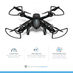 Amcrest A6-B Skyview Pro RC WiFi Drone with Camera HD FPV Quadcopter Video Drone with Camera for Adults, 2.4ghz WiFi Helicopter w/Remote Control, Stunt Flip, Headless Mode, Smartphone (Black)