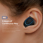 Amcrest 5.0 Bluetooth Wireless Earbuds IPX4 Built-in Mic ABH-31R-BLUE