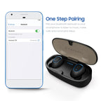 Amcrest 5.0 Bluetooth Wireless Earbuds IPX4 Built-in Mic ABH-31R-BLUE