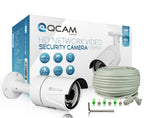Qcam 3-Megapixel (2048 x 1536) POE Weatherproof IP67 Bullet IP Camera with Super High Resolution 2048TVL @ 25fps, Night Vision up to 65ft, 70° Viewing Angle, and More