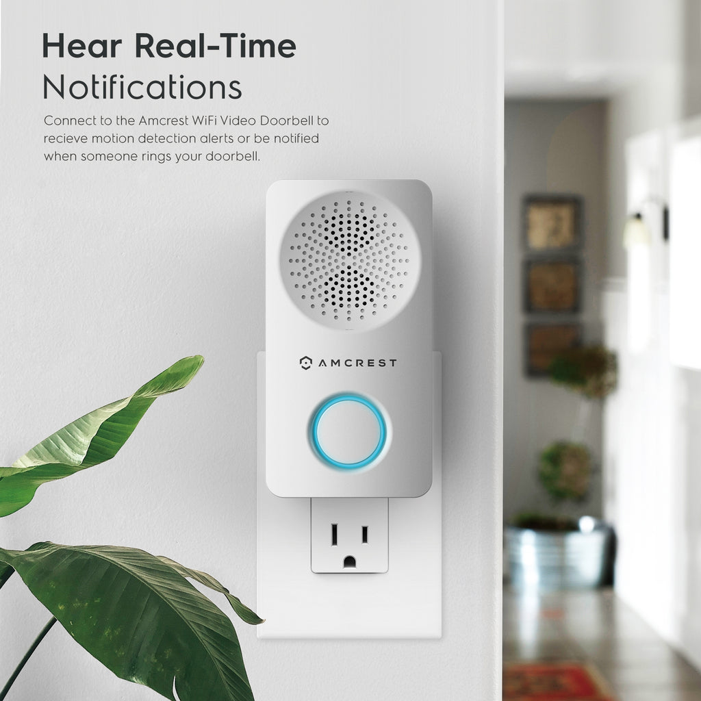 Amcrest Smart Home 2.4GHz Wireless Chime, Multiple Ringtones, AD1-CHIME