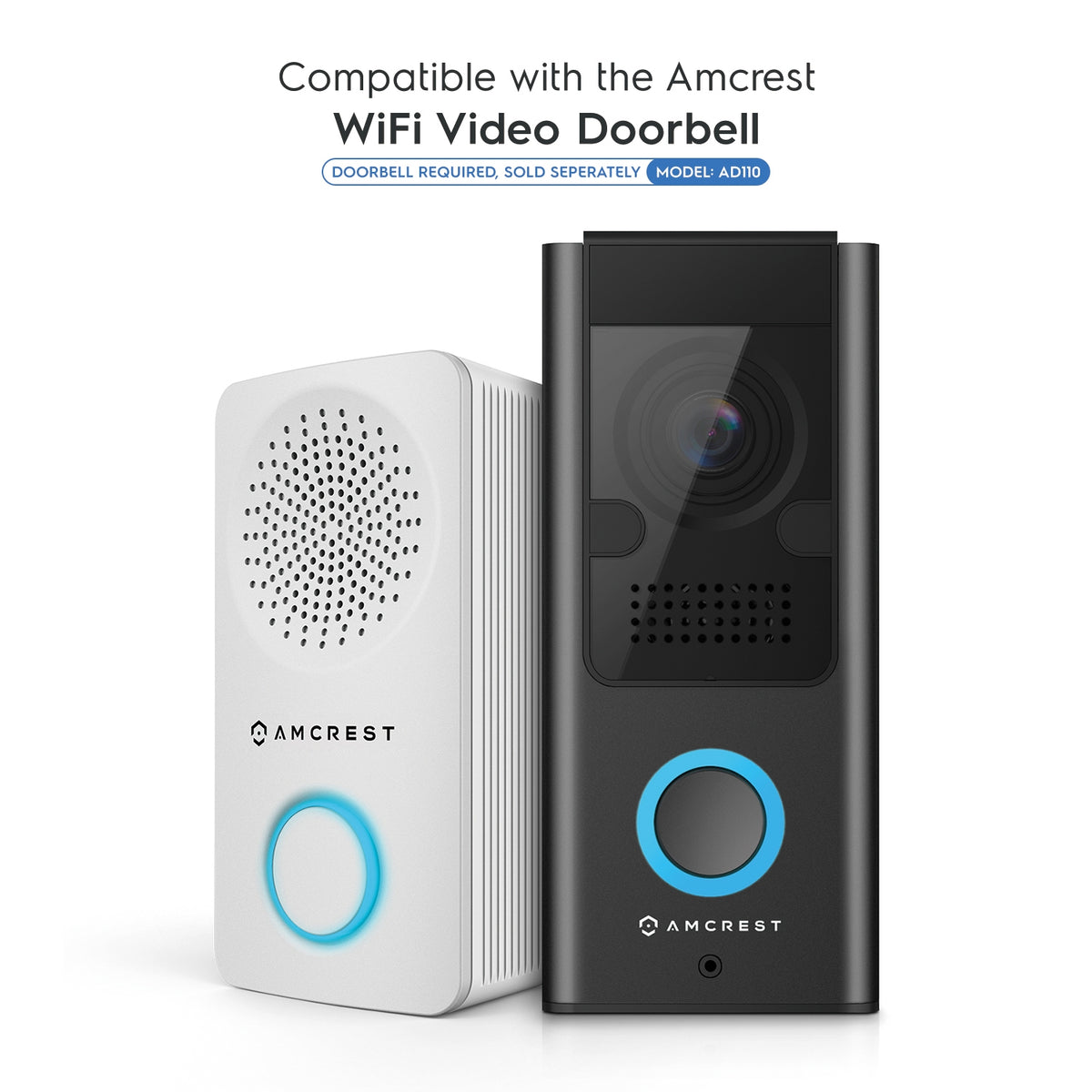 Amcrest Smart Home 2.4GHz Wireless Chime, Multiple Ringtones, AD1-CHIME