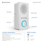 Amcrest Smart Home 2.4GHz Wireless Chime, Multiple Ringtones, AD1-CHIME