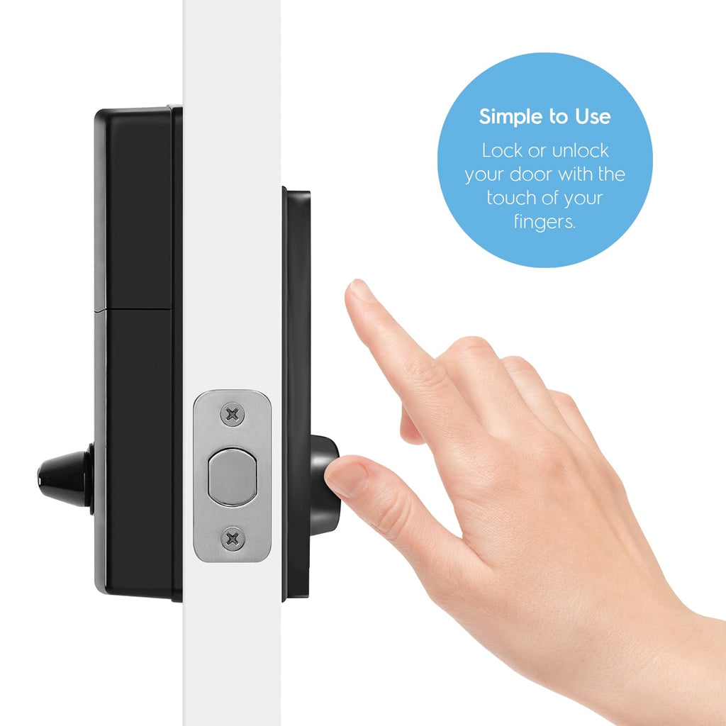 Amcrest Smart Lock ADL220-B Contemporary Digital Keypad Single Cylinder Deadbolt with Automatic Motorized Locking, Zinc Alloy