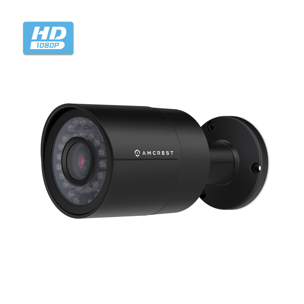 Amcrest Full HD 1080P 1920TVL Bullet Outdoor Security Camera (Quadbrid 4-in1 HD-CVI/TVI/AHD/Analog), 2MP 1920x1080, 98ft Night Vision, Metal Housing, 3.6mm Lens, 85° Viewing Angle, Black (AF-2MBC-36B)