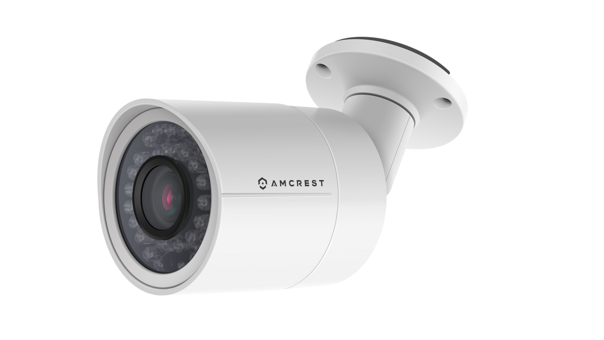 Amcrest Full HD 1080P 1920TVL Bullet Outdoor Security Camera (Quadbrid 4-in1 HD-CVI/TVI/AHD/Analog), 2MP 1920x1080, 98ft Night Vision, Metal Housing, 3.6mm Lens, 85° Viewing Angle, White (AF-2MBC-36W)