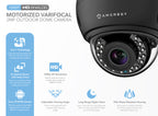 Amcrest 4x Optical Zoom HD 1080P 1920TVL Dome Outdoor Security Camera (Quadbrid 4-in-1 HD-CVI/TVI/AHD/Analog), 2MP 1920x1080, 65ft Night Vision, Motorized Varifocal Lens 40°-90°, Black (4PACK-AF-2MVD-VARIB)