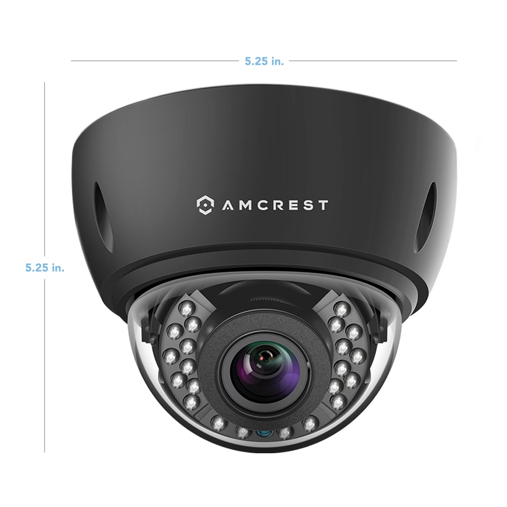 Amcrest 4x Optical Zoom HD 1080P 1920TVL Dome Outdoor Security Camera (Quadbrid 4-in-1 HD-CVI/TVI/AHD/Analog), 2MP 1920x1080, 65ft Night Vision, Motorized Varifocal Lens 40°-90°, Black (AF-2MVD-VARIB)