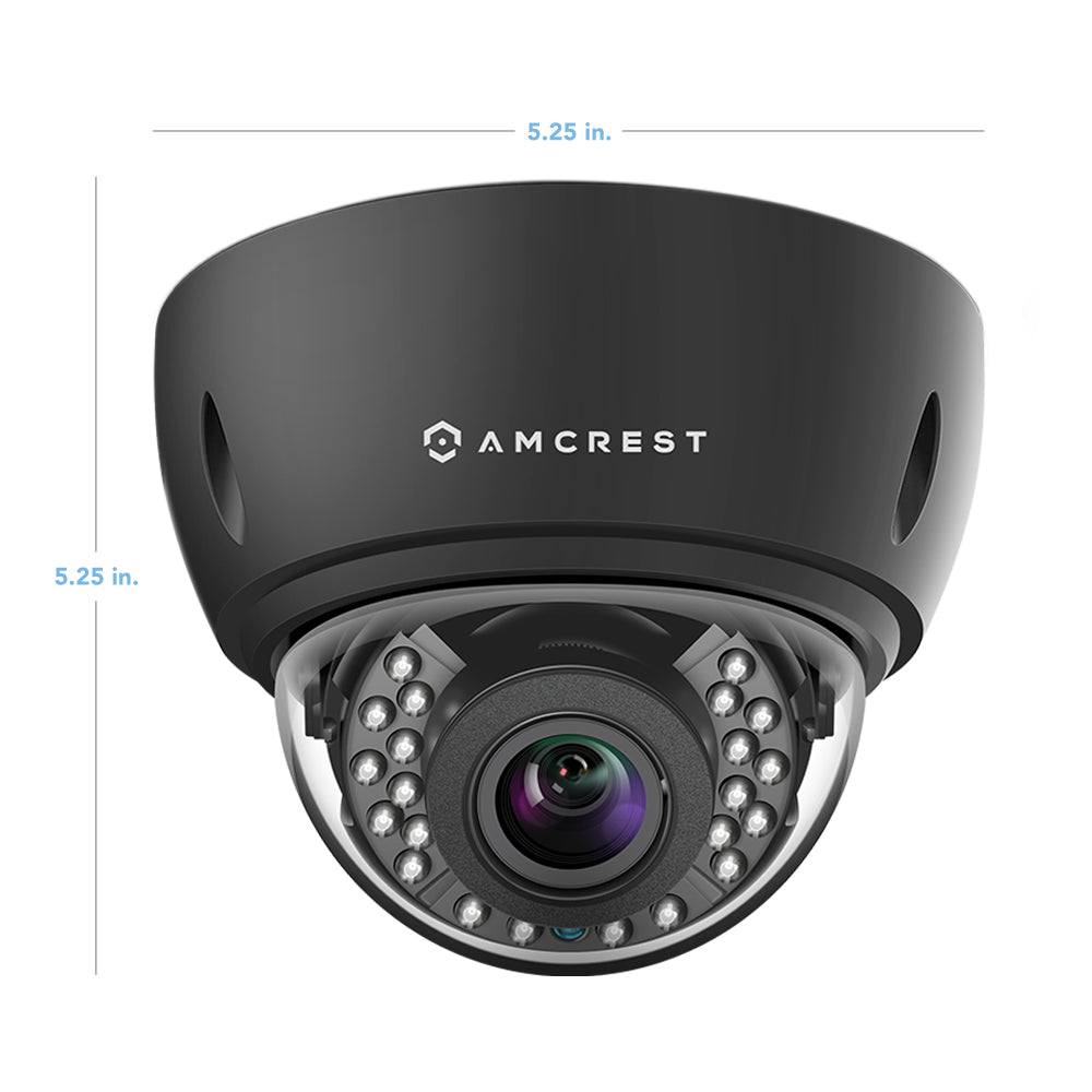 Amcrest 4x Optical Zoom HD 1080P 1920TVL Dome Outdoor Security Camera (Quadbrid 4-in-1 HD-CVI/TVI/AHD/Analog), 2MP 1920x1080, 65ft Night Vision, Motorized Varifocal Lens 40°-90°, Black (4PACK-AF-2MVD-VARIB)