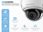Amcrest 4x Optical Zoom HD 1080P 1920TVL Dome Outdoor Security Camera (Quadbrid 4-in-1 HD-CVI/TVI/AHD/Analog), 2MP 1920x1080, 65ft Night Vision, Motorized Varifocal Lens 40°-90°, White (AF-2MVD-VARIW)
