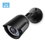 Amcrest HD Series 720P Bullet Outdoor Security Camera (Quadbrid 4-in1 HD-CVI/TVI/AHD/Analog), 1MP 1280x720P, 82ft Night Vision, Metal Housing, 3.6mm Lens 60° Viewing Angle, Black (AF-720BC36-B)