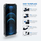 Amcrest iPhone 12 Pro Case w/ 2x Tempered Glass AIC-12P-SP2-BLACK