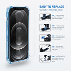 Amcrest Case for iPhone 12 Pro 2x Tempered Glass Protectors Blue
