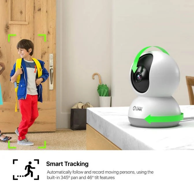 Amcrest Link 4MP WiFi Security Camera Pan/Tilt Dual Band 2.4/5Ghz White AL-P401W