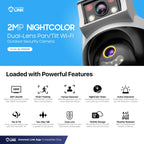 Amcrest Link 2MP WiFi Security Camera Pan/Tilt Dual Band 2.4Ghz/5Ghz Networks White AL-P402W
