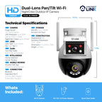 Amcrest Link 2MP WiFi Security Camera Pan/Tilt Dual Band 2.4Ghz/5Ghz Networks White AL-P402W