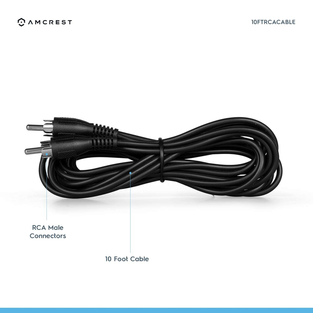 Amcrest Male to Male RCA Audio Cable - 10 feet (10FTRCACABLE)
