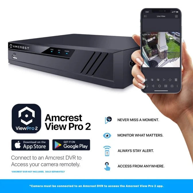 Amcrest 2MP Analog Bullet Outdoor Security Camera AMC1081BC28-B-V4