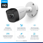 Amcrest 2MP Analog Bullet Outdoor Security Camera AMC1081BC28-W-V4