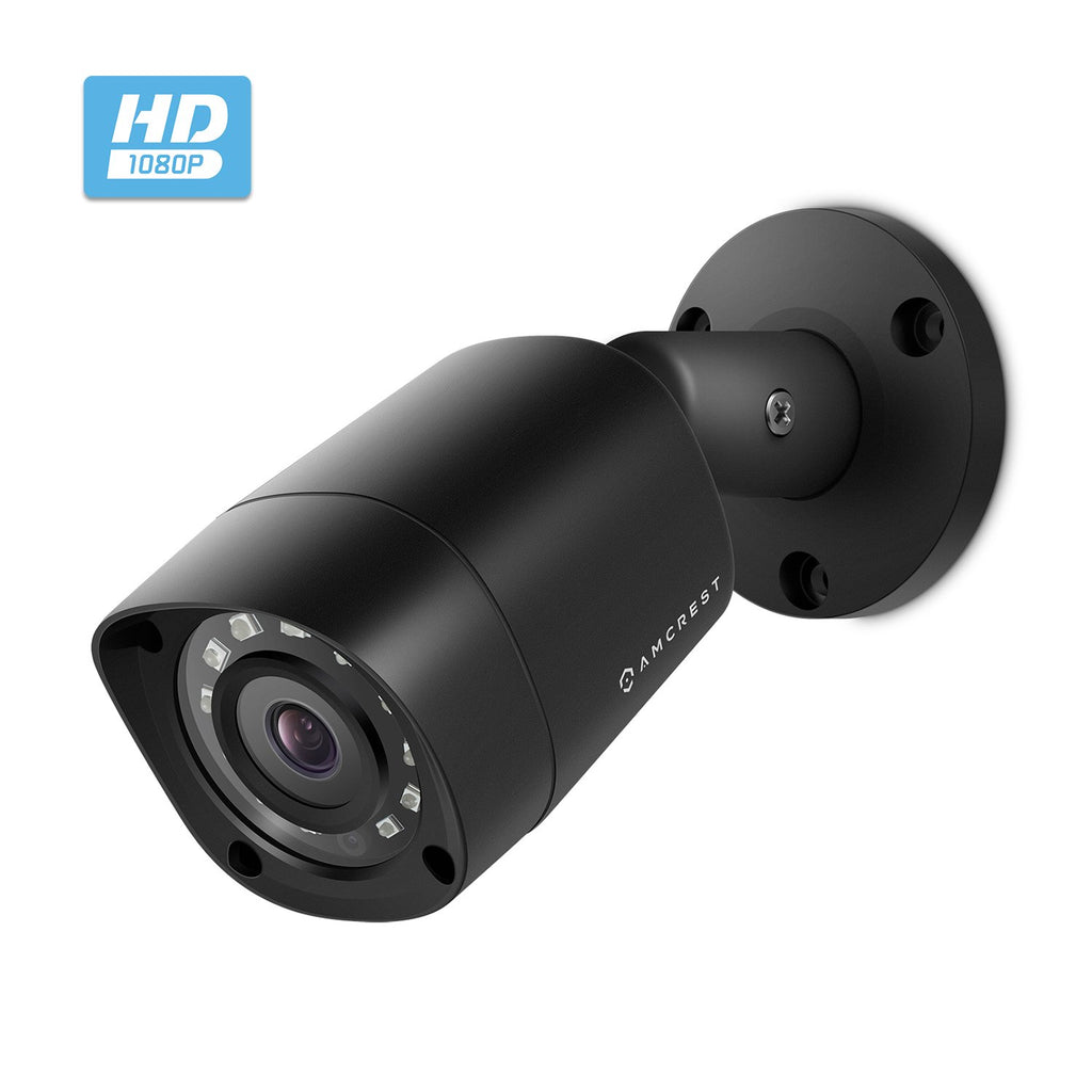 Amcrest Full HD 1080P 1920TVL Bullet Outdoor Security Camera (Quadbrid 4-in1 HD-CVI/TVI/AHD/Analog), 2MP 1920x1080, 98ft Night Vision, Metal Housing, 3.6mm Lens 90° Viewing Angle, Black (REP-AMC1081BC36-B) (Certified Refurbished)