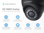 Amcrest Eco-Series 1080p HD Security Camera, Weatherproof IP67 Dome Camera, 65ft IR LED Night Vision (AMC1081DM36-B)