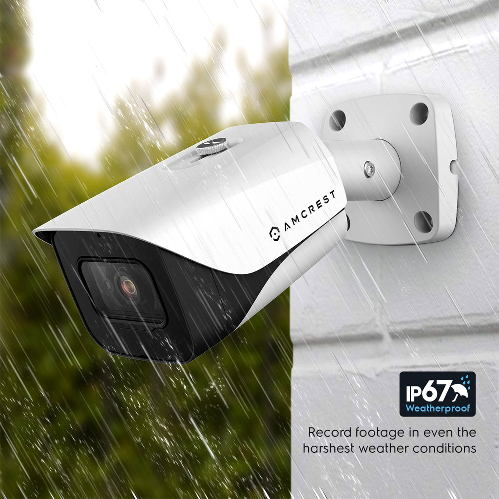 Amcrest 4K Bullet Analog Security Camera Built in Mic Wht AMC4KBC36-W