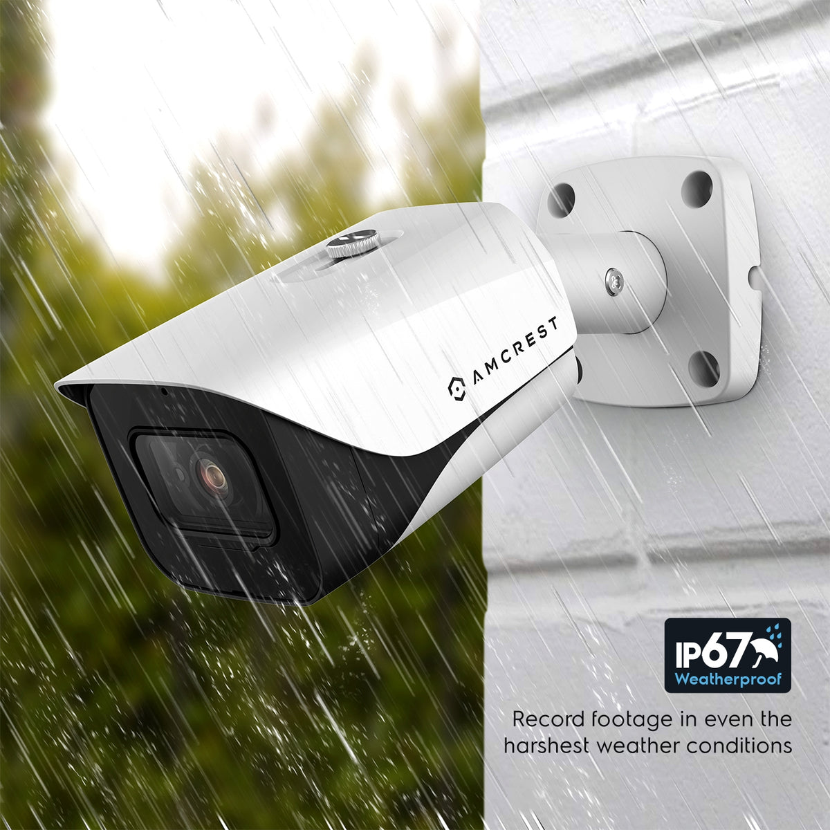 Amcrest 4K Bullet Analog Security Camera Built in Mic Wht AMC4KBC36-W