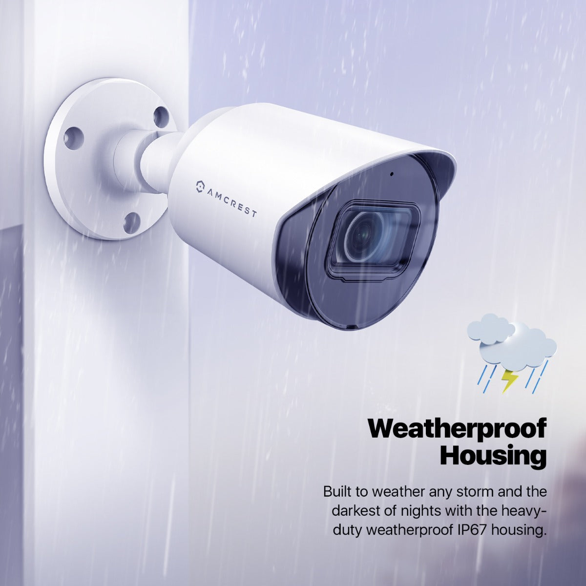 Amcrest 4K Analog Bullet Security Camera Built-in Mic (AMC4KBC28-W-V3)
