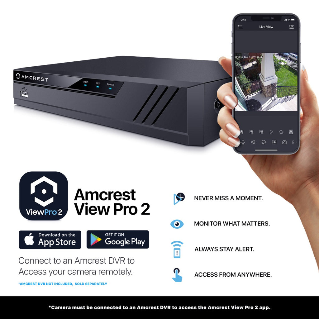 Amcrest 4K Analog Bullet Security Camera Built-in Mic (AMC4KBC28-W-V3)