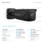 Amcrest 4K Bullet Analog Security Camera Built in Mic Blk AMC4KBC36-B