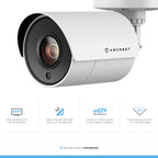 Amcrest UltraHD 4K (8-Megapixel) Bullet Outdoor Security Camera, 3840x2160P, 100 feet Night Vision, Heavy Duty Outdoor Housing, 3.6mm Lens, 87° Wide Angle, White (AMC4KBC36P-W)