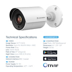 Amcrest UltraHD 4K (8-Megapixel) Bullet Outdoor Security Camera, 3840x2160P, 100 feet Night Vision, Heavy Duty Outdoor Housing, 3.6mm Lens, 87° Wide Angle, White (AMC4KBC36P-W)