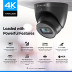 Amcrest 4K Dome Analog Security Camera Built in Mic Black AMC4KDM28-B-V3