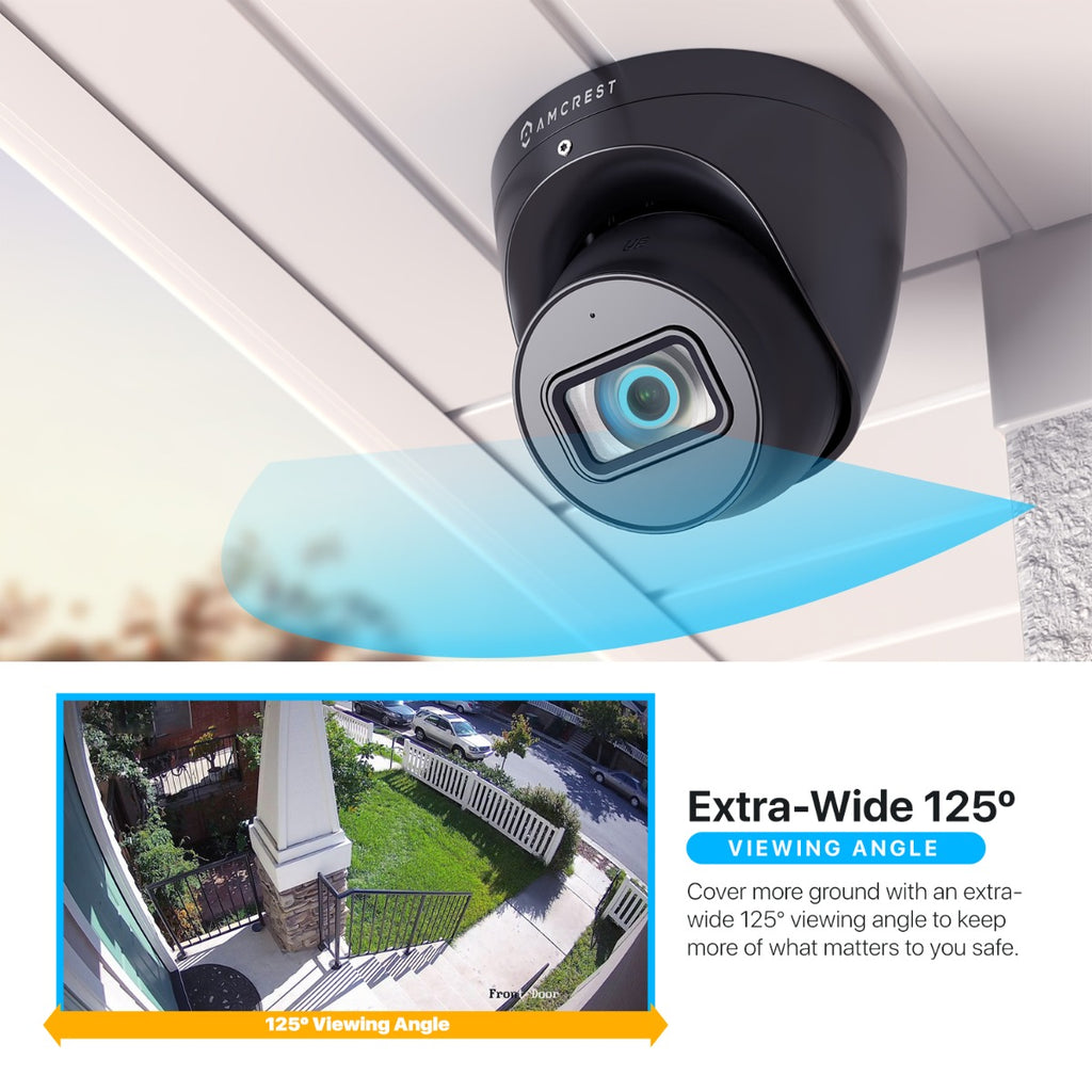 Amcrest 4K Dome Analog Security Camera Built in Mic Black AMC4KDM28-B-V3