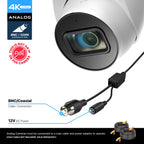 Amcrest 4K Dome Analog Security Camera 125° FOV White AMC4KDM28-W-V3