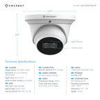 Amcrest 4K Dome Analog Security Camera Built in Mic White AMC4KDM36-W