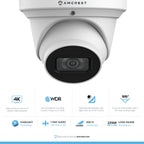Amcrest 4K Dome Outdoor Security Analog Camera 6mm IP67 AMC4KDM6-W