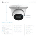 Amcrest 4K Dome Outdoor Security Analog Camera 6mm IP67 AMC4KDM6-W