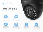 Amcrest 4MP Dome Outdoor Security Camera, Black (AMC4MDM28-B)